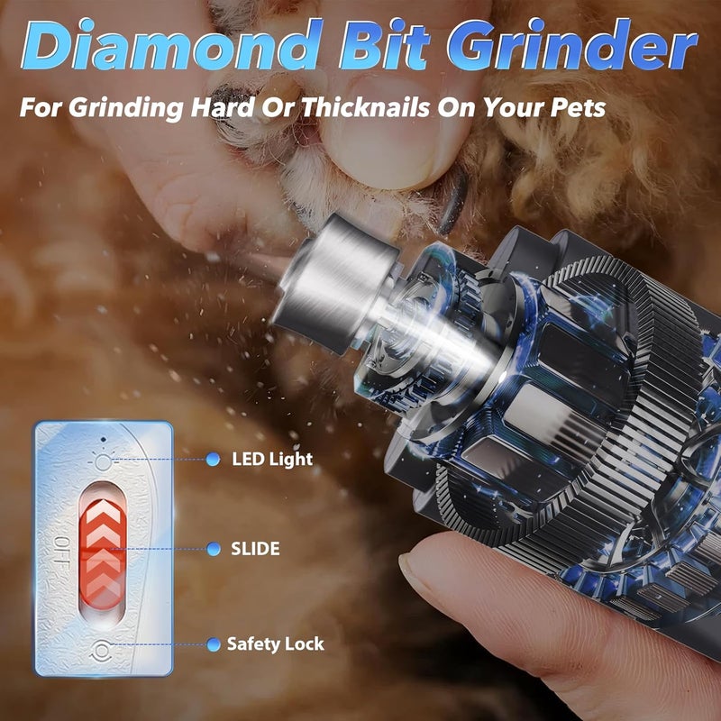 CATPICK 2-in-1 Cat Nail Clippers & Dog Nail Clippers Trimmers for Large Medium Small Dogs Cats Claw Trimmer Quick Sensor and Safety Guard USB Rechargeable with 2 LED Lights Dogs Nail Trimmer - Image 5
